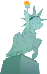 Size: 712x1122 | Tagged: safe, artist:sircxyrtyx, ponified, request, simple background, statue of liberty, transparent background, united states