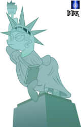 Size: 714x1117 | Tagged: safe, artist:bb-k, artist:sircxyrtyx, flipped, ponified, simple background, statue of liberty, transparent background, united states