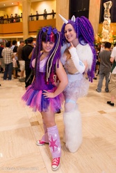 Size: 1068x1600 | Tagged: safe, rarity, twilight sparkle, human, g4, cosplay, irl, irl human, photo