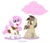Size: 2008x1728 | Tagged: safe, artist:hendocrinogeno, discord, princess celestia, star swirl the bearded, g4, bag, cewestia, cloak, clothes, cloud, colt, cotton candy cloud, cute, discord is star swirl, filly, frown, happy, looking up, open mouth, simple background, smiling, spread wings, transparent background, wide eyes