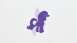 Size: 1920x1080 | Tagged: safe, artist:apertureninja, rarity, g4, cutie mark, female, minimalist, solo, vector, wallpaper