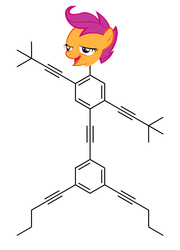 Size: 1293x1800 | Tagged: safe, scootaloo, g4, chickun, exploitable meme, meme, molecule