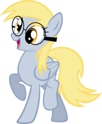 Size: 7108x8646 | Tagged: safe, artist:jonathanmdful, derpy hooves, pegasus, pony, absurd resolution, cute, derpabetes, female, glasses, mare, open mouth, open smile, simple background, smiling, solo, standing on two hooves, transparent background