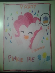 Size: 1536x2048 | Tagged: safe, artist:lolly <3, cup cake, pinkie pie, g4, confetti, text
