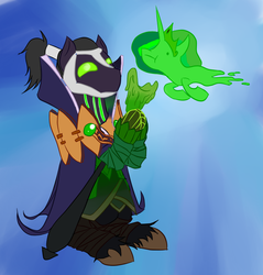 Size: 769x806 | Tagged: safe, artist:cybermananon, dota 2, ponified, rubick