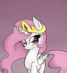 Size: 1000x1080 | Tagged: dead source, safe, artist:wubcakeva, princess celestia, g4, female, pink-mane celestia, solo, younger