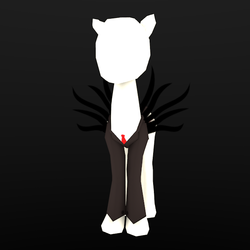Size: 640x640 | Tagged: safe, pony, 3d, blender, low poly, model, ponified, slenderman, slendermane, slendermare, slenderpony, solo