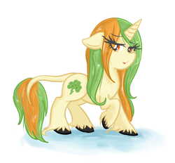 Size: 720x669 | Tagged: safe, artist:shimapandreams, oc, oc only, classical unicorn, horn, leonine tail, solo