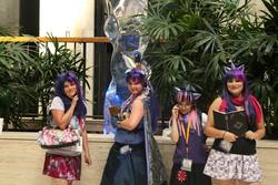 Size: 960x640 | Tagged: artist needed, safe, twilight sparkle, human, g4, anime weekend atlanta, cosplay, group photo, irl, irl human, photo