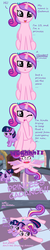 Size: 1000x5000 | Tagged: safe, artist:kuromi, princess cadance, twilight sparkle, g4, ask, blank flank, comic, filly, filly twilight sparkle, teen princess cadance, tumblr, younger