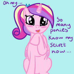 Size: 1000x1000 | Tagged: safe, artist:kuromi, princess cadance, g4, ask, blushing, female, solo, teen princess cadance, tumblr