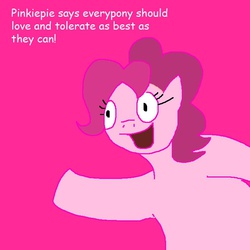 Size: 700x700 | Tagged: safe, artist:pewdie-pinkiepie, pinkie pie, g4, 1000 hours in ms paint, butthurt, comic sans, female, ms paint, solo