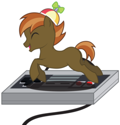 Size: 1754x1824 | Tagged: safe, artist:ze4elements, button mash, earth pony, pony, g4, blank flank, colt, controller, eyes closed, foal, hat, hooves, male, nintendo entertainment system, open mouth, propeller hat, simple background, solo, transparent background