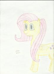 Size: 2550x3507 | Tagged: safe, artist:rambo12tan, fluttershy, g4, drawing, female, solo