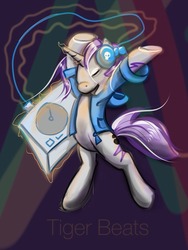Size: 960x1280 | Tagged: safe, artist:stormsurge, oc, oc only, pony, unicorn, bipedal, female, mare, music, solo, turntable