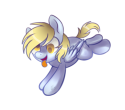 Size: 708x623 | Tagged: safe, artist:ghst-qn, derpy hooves, pegasus, pony, g4, colored pupils, female, simple background, smiling, solo, tongue out, transparent background