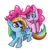 Size: 900x900 | Tagged: safe, artist:quinepeather, pinkie pie, rainbow dash, g4