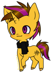 Size: 578x807 | Tagged: safe, artist:ponymonster, oc, oc only, oc:soundwave, pony, unicorn, clothes, scarf, simple background, solo, transparent background