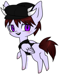 Size: 692x874 | Tagged: safe, artist:ponymonster, oc, oc only, pegasus, pony, hat, simple background, solo, transparent background