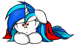 Size: 663x400 | Tagged: safe, artist:kristysk, dj pon-3, vinyl scratch, g4, blanket, female, solo