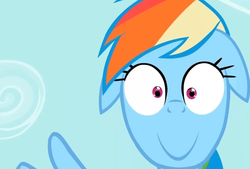 Size: 960x650 | Tagged: safe, edit, rainbow dash, g4, faic, female, inverted mouth, smiling, solo