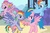 Size: 2000x1300 | Tagged: safe, artist:aquaticneon, firefly, patch (g1), rainbow blaze, rainbow dash, rainbow dash (g3), oc, oc:rainbow dream, pegasus, pony, g1, g3, g4, my little pony tales, cross-generational shipping, family, female, filly, firefly as rainbow dash's mom, foal, g1 to g4, generation leap, mare, ship:fireblaze