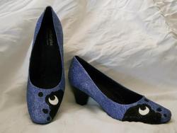 Size: 960x720 | Tagged: safe, artist:aishavoya, princess luna, g4, clothes, craft, cutie mark, shoes