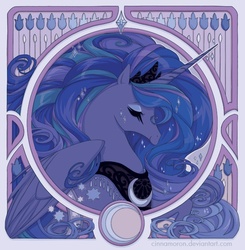 Size: 600x613 | Tagged: safe, artist:cinnamoron, princess luna, g4, female, solo