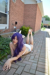 Size: 4000x6016 | Tagged: safe, artist:everage, artist:shelle-chii, rarity, human, g4, barefoot, belly button, cosplay, feet, female, human exhibitionism, irl, irl human, photo, solo