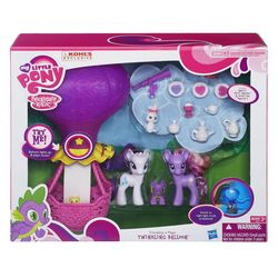 Size: 1500x1500 | Tagged: safe, daisy dreams, rarity, spike, cat, rabbit, g4, official, balloon, battery, brushable, choking hazard, hasbro, hot air balloon, kohl's, plate, teacup, teapot, telescope, toy, try me, twinkling balloon