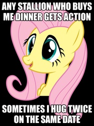 Size: 750x1000 | Tagged: safe, fluttershy, g4, bait and switch, female, image macro, innuendo, meme, painfully innocent fluttershy, paraprosdokian, solo