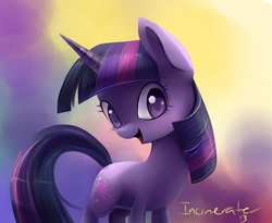 Size: 600x493 | Tagged: safe, artist:incinerater, twilight sparkle, g4, female, solo