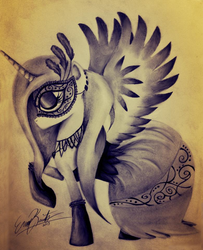 Size: 780x960 | Tagged: safe, artist:galaxyponystudio, oc, oc only, alicorn, pony, alicorn oc, clothes, dress, mask, solo