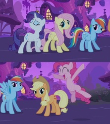 Size: 853x960 | Tagged: safe, screencap, applejack, fluttershy, pinkie pie, rainbow dash, rarity, g4, magical mystery cure, my little pony: friendship is magic