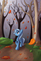 Size: 1200x1800 | Tagged: safe, artist:d-sixzey, trixie, pony, unicorn, g4, female, forest, mare, solo