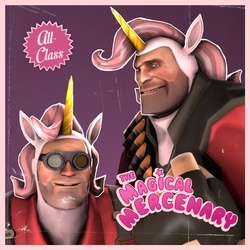 Size: 512x512 | Tagged: safe, pony, unicorn, engineer, engineer (tf2), hat, heavy (tf2), heavy weapons guy, magical mercenary, team fortress 2