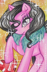Size: 563x860 | Tagged: safe, artist:albinwonderland, oc, oc only, painting, solo