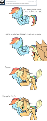 Size: 800x2036 | Tagged: safe, artist:redesine, applejack, rainbow dash, ask applejack and rainbow dash, g4, ask, female, friendshipping, lesbian, ship:appledash, sleeping, tumblr