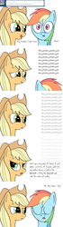 Size: 900x3205 | Tagged: safe, artist:redesine, applejack, rainbow dash, ask applejack and rainbow dash, g4, ask, tumblr