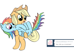 Size: 900x649 | Tagged: safe, artist:redesine, applejack, rainbow dash, ask applejack and rainbow dash, g4, ask, tumblr