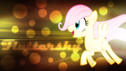 Size: 1920x1080 | Tagged: safe, artist:makintosh91, artist:thegreatfrikken, fluttershy, g4, female, filly, lens flare, solo, vector, wallpaper