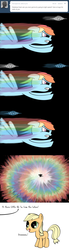 Size: 900x3254 | Tagged: safe, artist:redesine, applejack, rainbow dash, ask applejack and rainbow dash, g4, ask, filly, flying, tumblr, younger