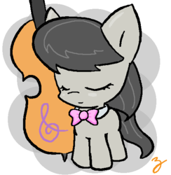 Size: 504x516 | Tagged: safe, artist:zutcha, octavia melody, earth pony, pony, g4, cello, cute, female, filly, musical instrument, solo