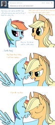 Size: 900x2042 | Tagged: safe, artist:redesine, applejack, rainbow dash, ask applejack and rainbow dash, g4, tumblr