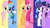 Size: 1024x576 | Tagged: safe, artist:blah23z, applejack, fluttershy, pinkie pie, rainbow dash, rarity, twilight sparkle, g4, mane six, palette swap, recolor, vector, what my cutie mark is telling me