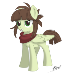 Size: 2171x2282 | Tagged: safe, artist:psychoon, oc, oc only, oc:soulbreath, pegasus, pony, clothes, female, mare, scarf, solo