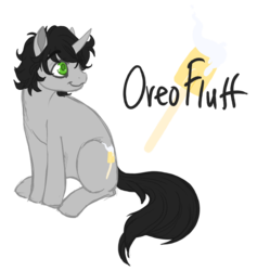 Size: 1304x1374 | Tagged: safe, artist:toastiepony, oc, oc only, pony, unicorn, male, oreo fluff, solo, stallion