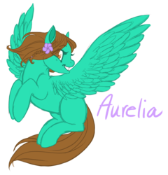 Size: 1346x1401 | Tagged: safe, artist:toastiepony, oc, oc only, oc:aurelia, pegasus, pony, female, flying, mare, solo