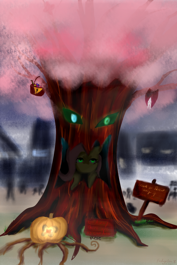 Wisdomtree Freaky #460451 - semi-grimdark, artist:fushigiooka, fluttershy, creepy ...