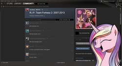 Size: 1600x872 | Tagged: safe, princess cadance, g4, butthurt, cadance laughs at your misery, exploitable meme, karma, meme, sweet glorious karma, team fortress 2